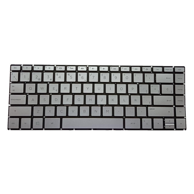 Reemplazo de de computadora portátil Español Reemplazos para 14-Bw 14-Bp 14-Bf Instale fácilmente piezas Componentes Accesorios Durable Luz de fondo plateada