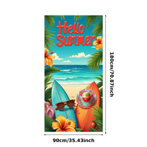 Tropical Surfboard Beach Summer Banner Decorative Ocean Sand for Outdoor Party Holiday Event Picnic Celebration