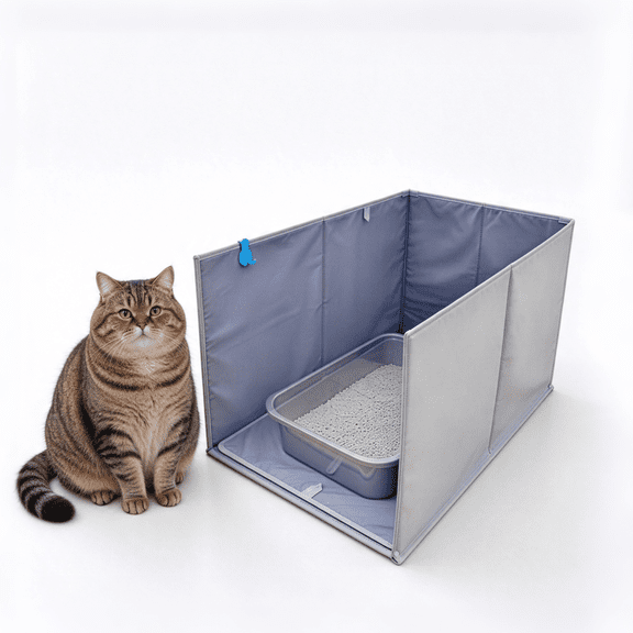Limerenc Extra Large Cat Litter Box Enclosure, Open Top High Sided Splash Guard, Waterproof Shield for Cat Litter Boxes