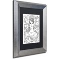thumbnail image 2 of Trademark Fine Art "Woman 4" Canvas Art by KCDoodleArt Black Matte, Silver Frame, 2 of 4