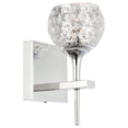 thumbnail image 2 of Woodbridge Lighting Bristol 1-Light Glass Bath/Wall Light in Chrome/Mercury, 2 of 2