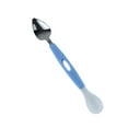 thumbnail image 3 of Cuillère pour Enfants Cuillère d'Entraînement à l'Alimentation pour Bébé à 2 Extrémités en Acier Inoxydable Dentelée pour Racler les Fruits Ustensile Rose, 3 of 10