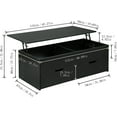 thumbnail image 2 of HOMEFORT 45.3" Wood Lift Top Coffee Table with 2 Drawers and Hidden Compartment, Cocktail Table, Black, 2 of 5
