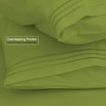 thumbnail image 3 of Clara Clark Pillow Cases Premier 1800 Collection Pillow Case Set Of 2 Pieces, Standard Size, Calla Green, 2 Piece, 3 of 7