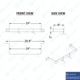 thumbnail image 6 of 24 in. Wall-Mounted Stainless Steel Single-Line Pot Rack, 6 of 6