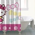 thumbnail image 4 of Waterproof Hello Kawaii Cat Cute Shower Curtain 84x72 Inch Polyester Unique Shower Curtain for Bathroom Hotel Home Bathtub Accessories Decor with 12 Plastic Hooks, 4 of 6