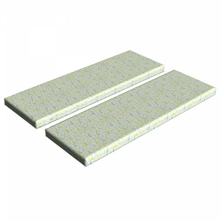 

Nature Bench Cushion Set of 2 Botanical Pattern with Bicolour Monochrome Herbs and Plants Standard Size Foam Pad and Decorative Cover Sage Green Yellow Green by Ambesonne