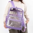 thumbnail image 6 of Fgnfyis Cute Clear Backpack Privacy Student Bookbag Large Capacity Eco Friendly Boys and Girls Backpacks for School Purple, 6 of 9