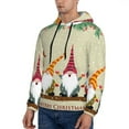 thumbnail image 2 of KLL Christmas Card With Gnomes Print Mens Hoodie Long Sleeve Casual Pullover Hooded Sweatshirt Fashion Drawstring Hoodies with Pocket-Medium, 2 of 6