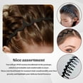 thumbnail image 5 of Zig Zag Headbands for Women Men, Plastic Sharks Tooth Hair Comb Headband, Fashion No Slip Headbands with Teeth Comb 10 PCS, 5 of 6