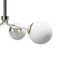 thumbnail image 4 of Hunter - Hepburn 4-light Brushed Nickel, Large Chandelier, Dimmable, Modern Style, Sputnik Shaped, for Bedrooms, Dining, Living Rooms - 13208, 4 of 7