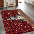 thumbnail image 2 of 2.7'x5' Area Rugs, Christmas Snowman Indoor Outdoor Area Rug for Living Room Bedroom, Red Black Plaid Winter Snowflake Washable Bathroom Rugs Kitchen Floor Carpet Mats Home Decor Aesthetic, 2 of 8
