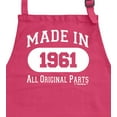 thumbnail image 2 of Turning 65 Birthday Gift Made In 1961 All Original Parts Two Pocket Adjustable Bib Apron Heliconia WAPN-0313, 2 of 7