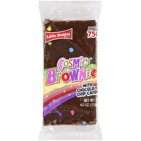 little debbie cosmic brownies with chocolate chip candy