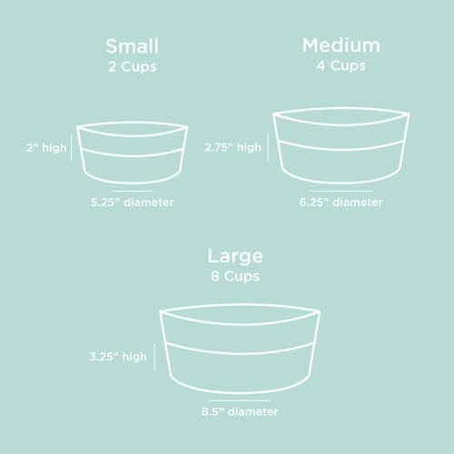 Dipper Ceramic Dog Bowl for Small and Large Breeds - Heavyweight and Durable Pet Food and Water Dish Crock, Dishwasher Safe, Modern (Mint, Medium)