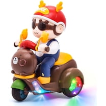 Aoznliie Toddler Toys Cars, 360° Rotating Stunt Trike Toy Cars with LED Lights, Motorcycle Toy for Ages 1-10 Year Old Kids Festival Party Birthday Gifts