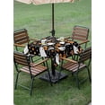 thumbnail image 3 of Outdoor Tablecloth with Umbrella Hole and Zipper, Halloween Square Table Cloth 54x54 Inch Waterproof Tablecloth, Orange Pumpkins White Funny Ghost Black Cat Picnic Table Cover for Patio Camping, 3 of 7