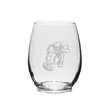thumbnail image 1 of Football Player Swing 15 oz. Deep Etched Stemless Wine Glass, 1 of 1