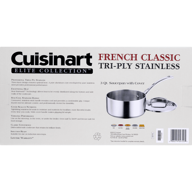 Cuisinart French Classic 3 Quart Saucepan with Lid – Pryde's