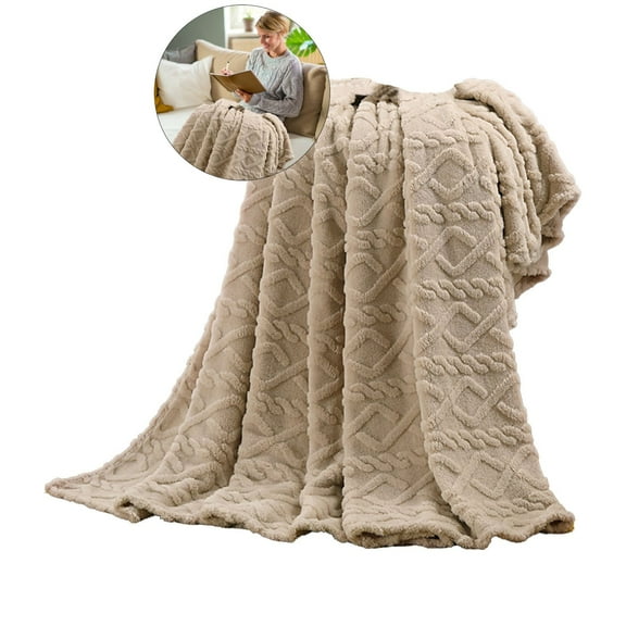 WNFJR Throw Blanket for Couch - Soft Fuzzy Cozy Blanket, Warm Blanket Gift for Winter, 32x40 Inches Throw Blanket Fleece Blanket for Bed Couch and Decorative