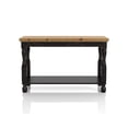thumbnail image 5 of Furniture of America Harrington Farmhouse Antique Black and Oak 47-inch Pine 1-Shelf Sofa Table by, 5 of 5