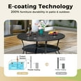 thumbnail image 2 of 7-Piece Outdoor Patio Dining Set, Swivel Chairs & 54” Large Round Table with Umbrella Hole, Steel Frame & Textilene Seat, Gray, 2 of 12