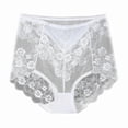 thumbnail image 4 of Sakmal Lace Women's Panties Full Coverage Briefs Plus Size Panties Breathable White Ladies Underwear 2XL, 4 of 5