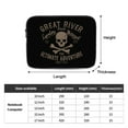 thumbnail image 3 of Motorcycle Style Skull Portable Laptop Sleeve Compatible with MacBook Air Notebook Computer Case for Men Women College School Students, 3 of 7