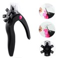 thumbnail image 3 of 2PCS Nail Clipper Acrylic Nail Cutter Stainless Steel Nail Tips Cutter Gel False Nail Trimmer Fake Nail Clipper Adjustable Nail Art Manicure Tools，White+Black, 3 of 5