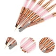 thumbnail image 2 of Unique Bargains 1 Set Rhinestones Handle Nail Art Brushes Kit for Nail Design Pink Gold Tone, 2 of 6