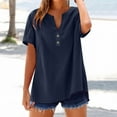 thumbnail image 2 of T-Shirts Femmes Lot Mode Décontractée Col en V Manches Courtes Haut T-Shirt - Hontri, 2 of 5