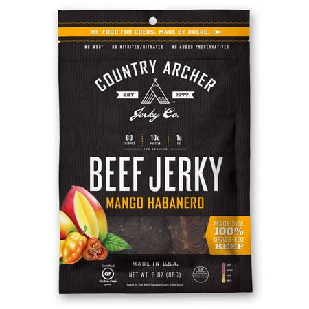 - Country Archer Jerky Co. Beef Jerky, Mango Habanero, 8oz