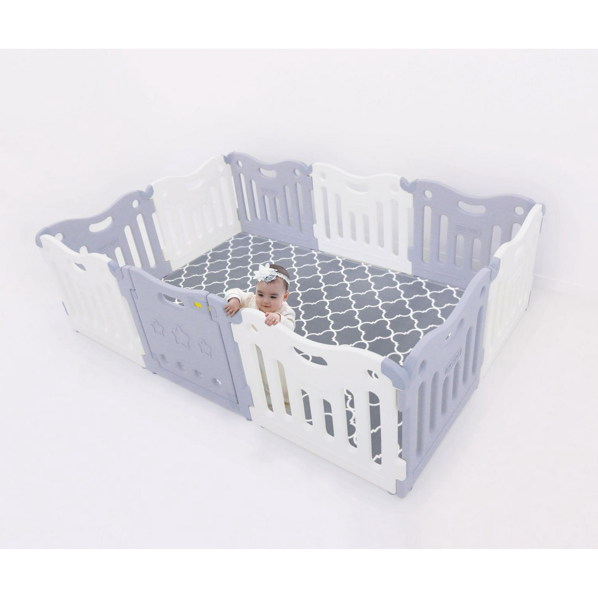 Baby Care FunZone Playpen Melange Grey