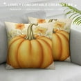 thumbnail image 3 of COMIO Autumn Pumpkin Pillow Covers, Fall Farmhouse Harvested Maple Leaf Pattern printing Theme Throw Pillow Cover, Throw Pillow Covers  Fabric Decor for Bedroom Couch Pation,  Yellow, 3 of 5