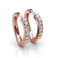 thumbnail image 7 of Cate & Chloe Waverly 18k Rose Gold Plated Heart Hoop Earrings with Swarovski Crystals for Women, 7 of 7