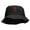 Black, variant on Rugby Player Jumping Embroidered Bucket Hat - Natural OSFM