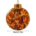 thumbnail image 3 of 2026 Christmas Home Party Decoration Fall Ornament Forest Wildlife In Glass Ball Hanging Ornament Pumpkin Maple Leaf Thanksgiving Christmas Tree Decor Christmas Celebration Party Supplies, 3 of 7