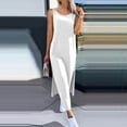 thumbnail image 4 of Womens Summer Dress Long Dress Casual Loose Maxi Dresses Beach Outfit 2024 Resort Women Summer Dress Sleeveless Hollow Out Lace Side Slit Summer Tank Dress Summer Nightgowns for Women plus Size Woman, 4 of 5