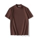 thumbnail image 2 of Camiseta COOFANDY Mock de cuello alto de manga corta de algodón para hombre, marrón, 2 of 6