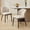 Linen | Beige, variant on Upholstered Dining Chairs Set of 2, Modern Fabric Dining Room Kitchen Side Chair with Padded Seat and Wood Legs for Restaurant/Cafe
