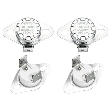 KSD301 Thermostat 150℃/302°F 16A  N.O Temperature Switch 4 Pcs