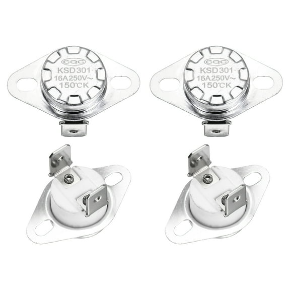 KSD301 Thermostat 150℃/302°F 16A  N.O Temperature Switch 4 Pcs
