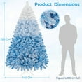 thumbnail image 3 of 7.5ft Pre-lit Artificial Christmas Tree with 550 Incandescent Warm White Lights, Snow Flocked Full Prelighted Xmas Tree with 1284 Branch Tips & Foldable Stand, Lake Blue Gradient, 3 of 18