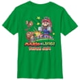 thumbnail image 1 of Boy's Nintendo Mario and Luigi Paper Jam Smash  T-Shirt - Kelly Green - Small, 1 of 2