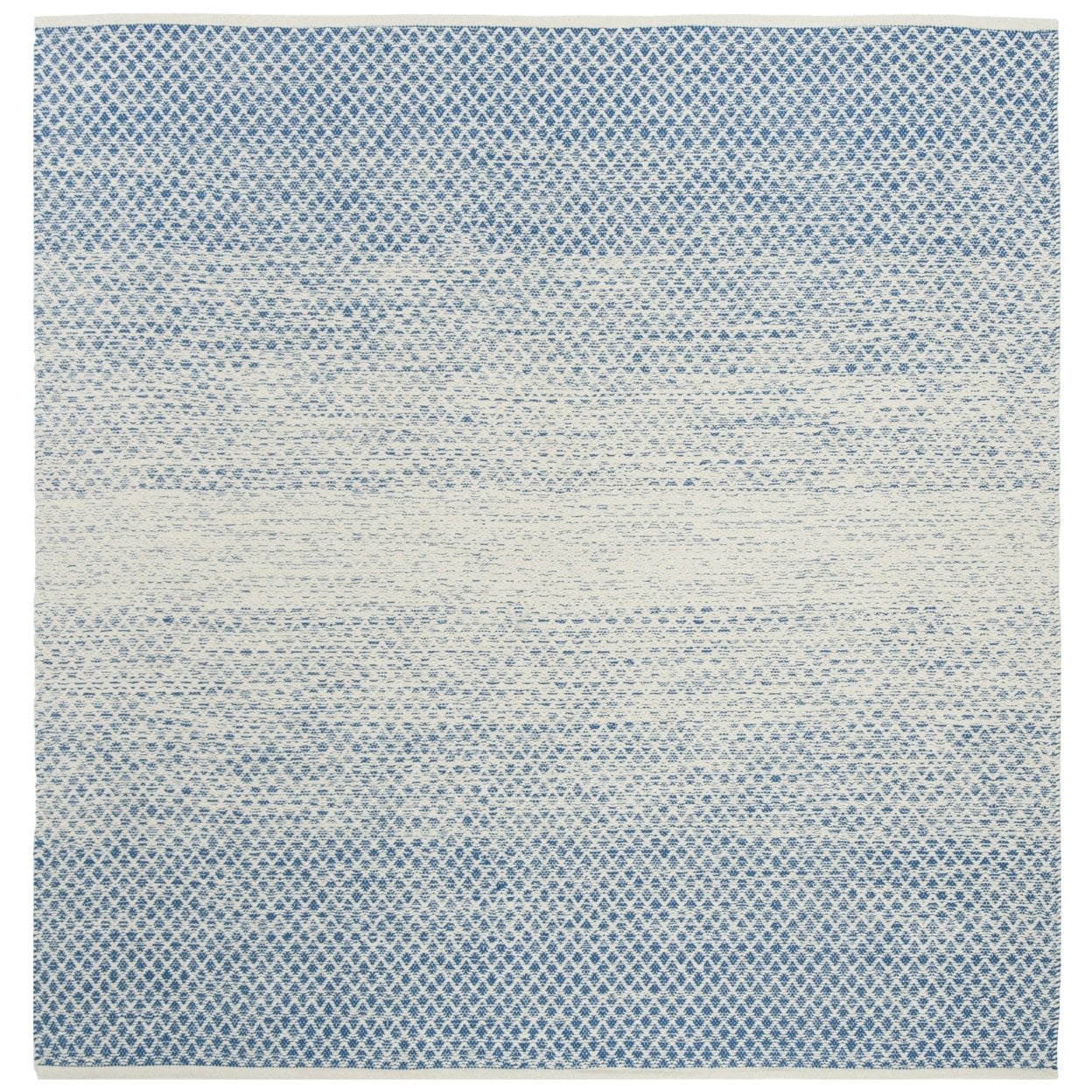 SAFAVIEH Montauk Vaughn Geometric Cotton Area Rug, Blue/Ivory, 11' x 15'