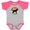 Baseball Heather and Hot Pink, variant on Inktastic German Shepherd Silhouette Vintage Retro Boys or Girls Baby Bodysuit