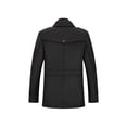 thumbnail image 2 of Abrigo de invierno para hombre, abrigo corto de lana de invierno, abrigo de lana de longitud media, chaqueta de invierno corta con cuello doble extraíble para negocios, ocio al aire libre,, 2 of 5