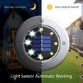 thumbnail image 3 of Solar Lights Outdoor,Solar Garden Lights, Solar Disk Lights 8 LED Waterproof Solar Lights Outdoor for Patio Pathway Garden Lawn Yard Driveway Deck Walkway - Warm White (16 Pack), 3 of 8
