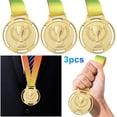 thumbnail image 1 of JShteea Medalla Antorcha Souvenir Premio Competencia Deportiva Aleación Zinc Con Correa (Oro), 1 of 8