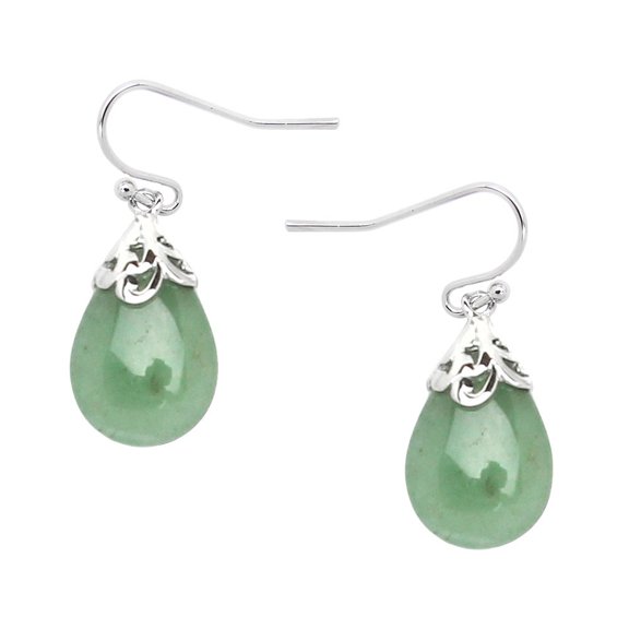Falari Natural Stone Tear Drop Shaped Earring Aventurine E0320-AV
